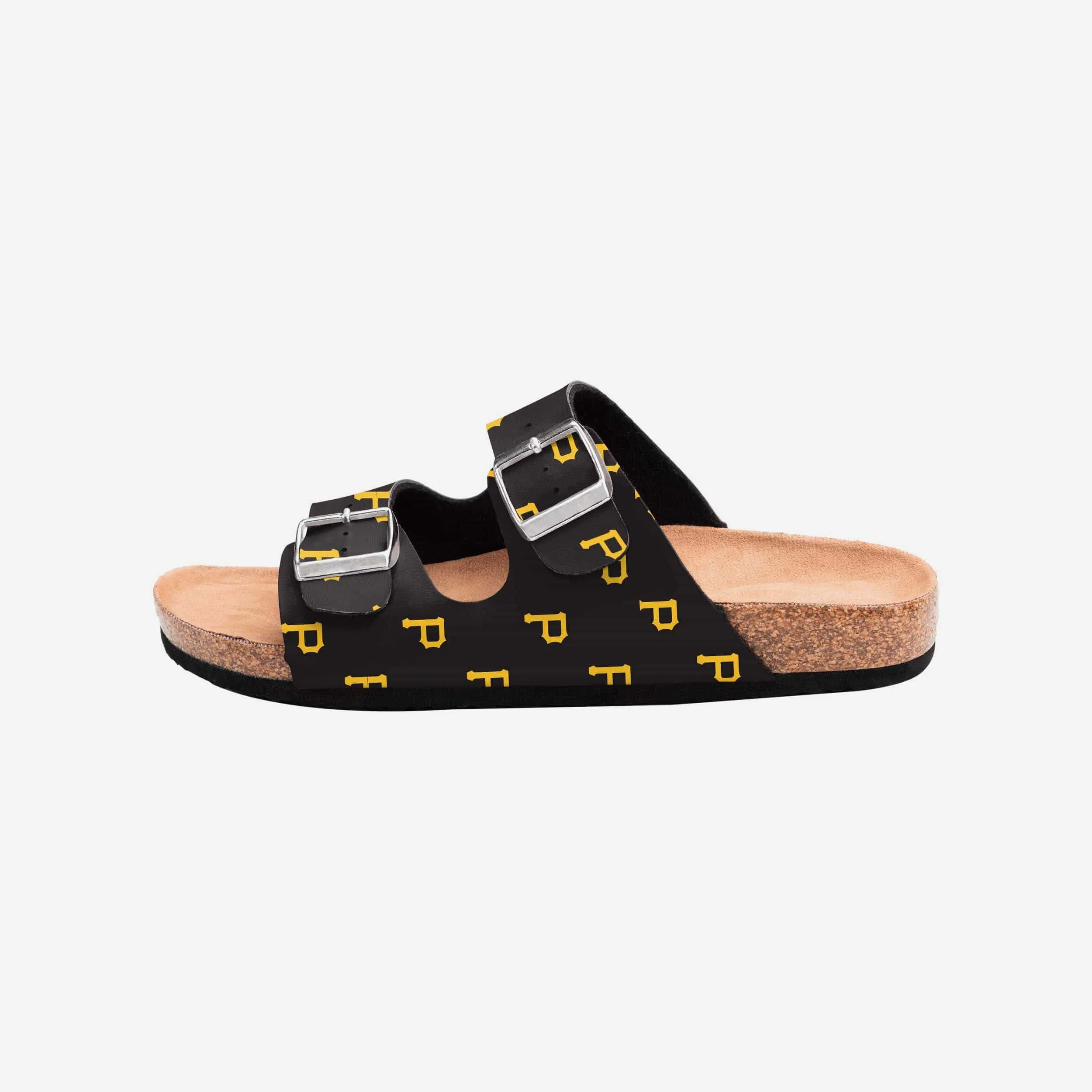Pittsburgh Pirates Womens Team Logo Double Buckle Sandal