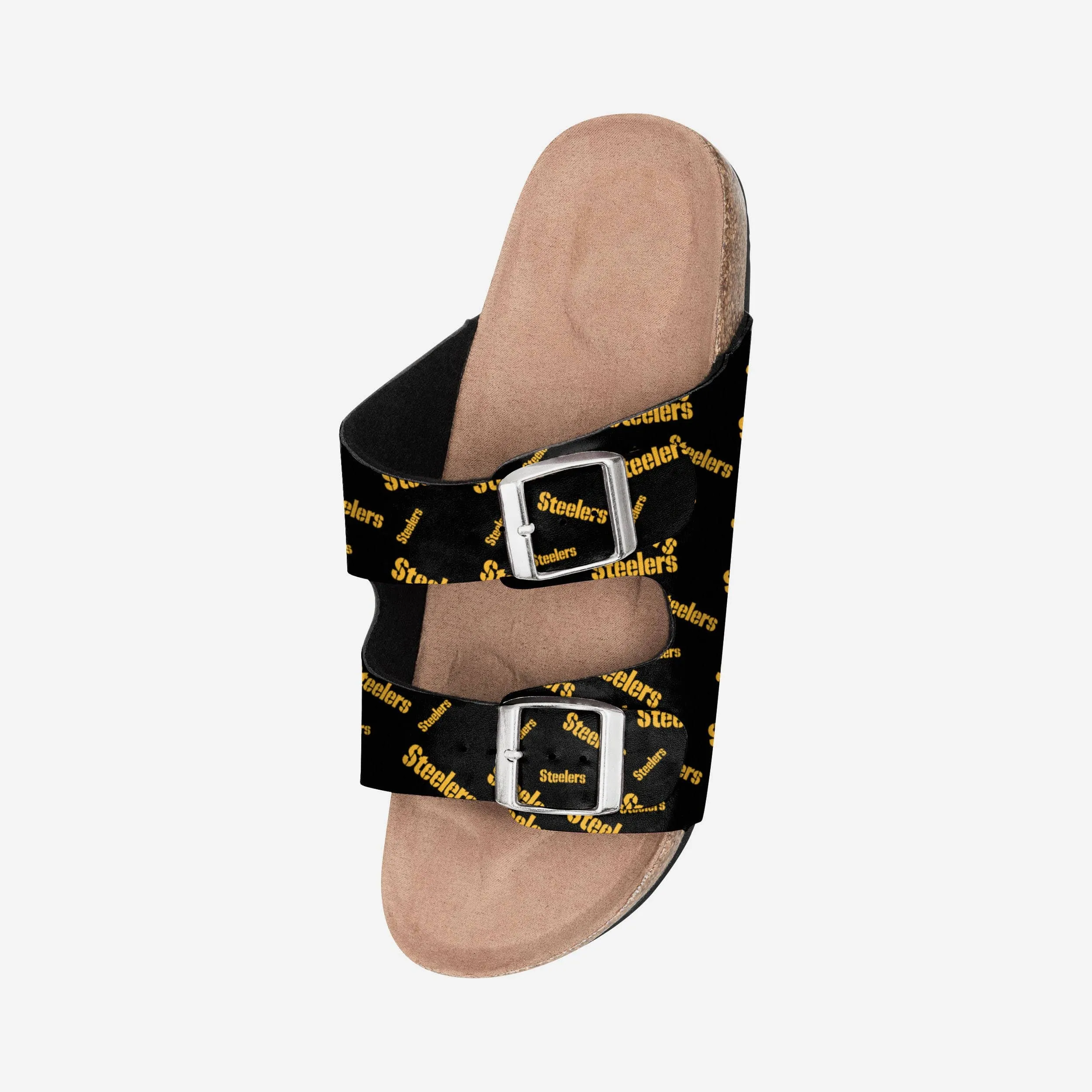 Pittsburgh Steelers Womens Mini Print Double Buckle Sandal