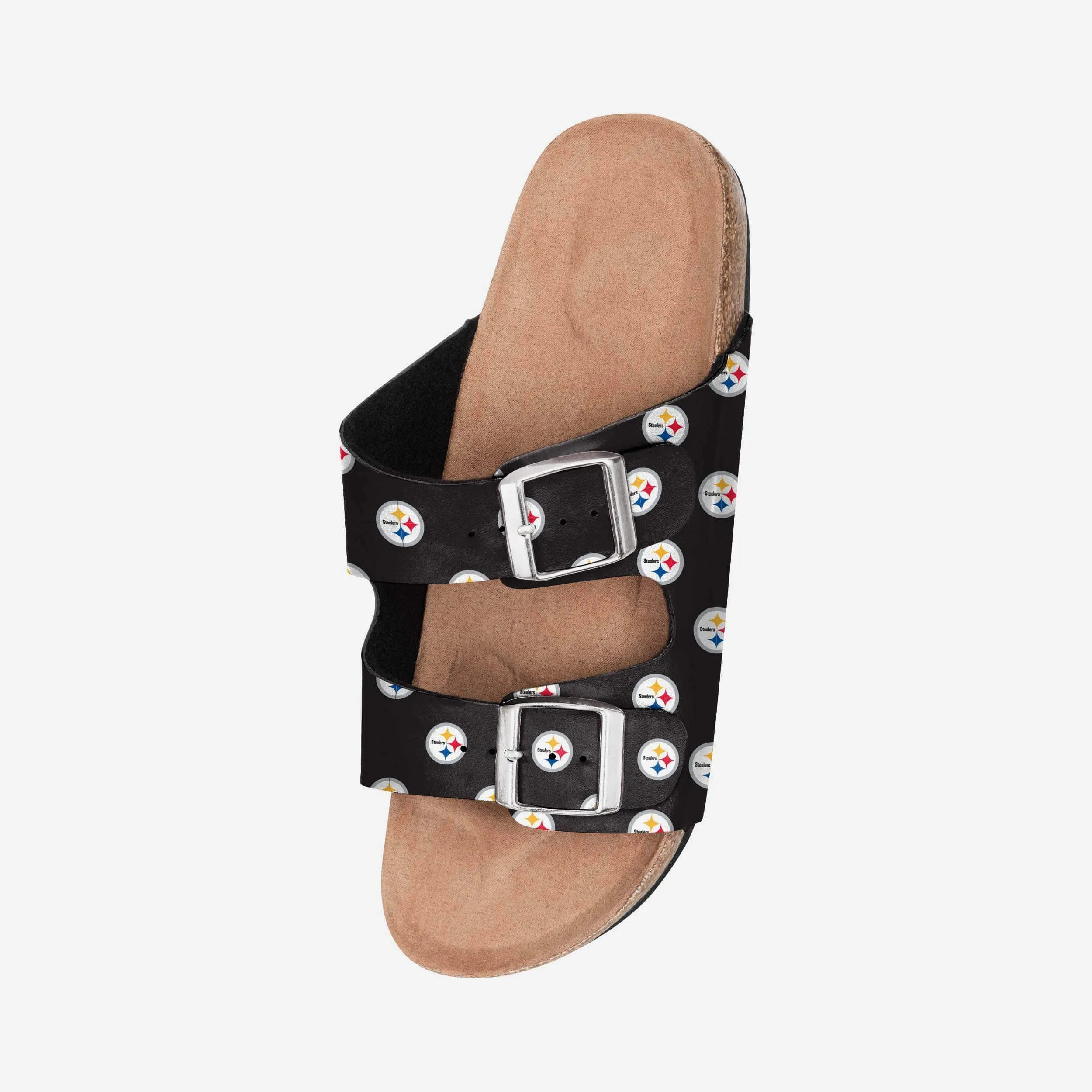 Pittsburgh Steelers Womens Team Logo Double Buckle Sandal