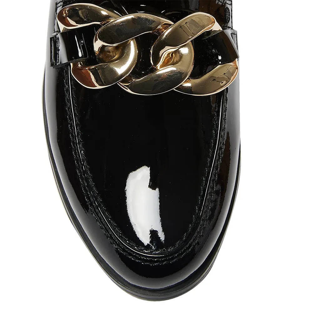 Pivot Loafer in Black Patent