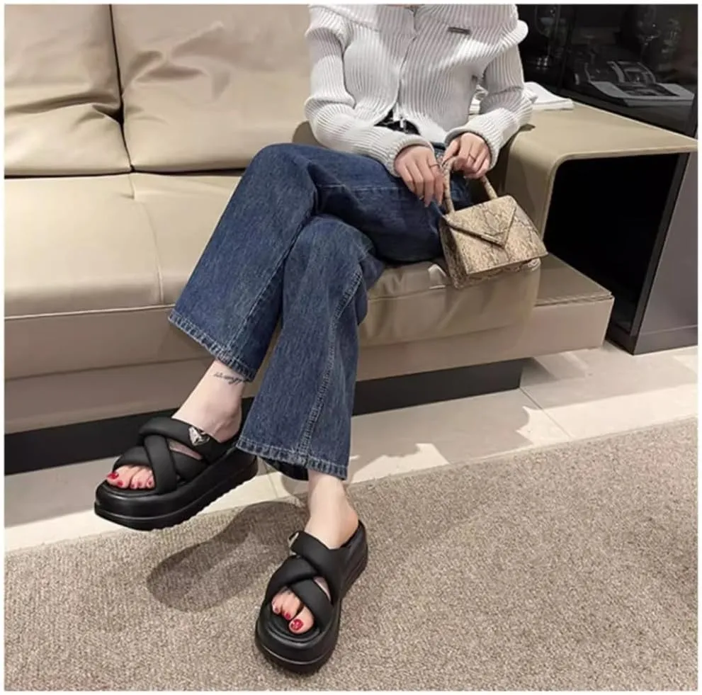 Platform Slippers Heart Shape Non-slip Height Up Super Fashion Girls Women Sandal Beach Outdoor Sandals