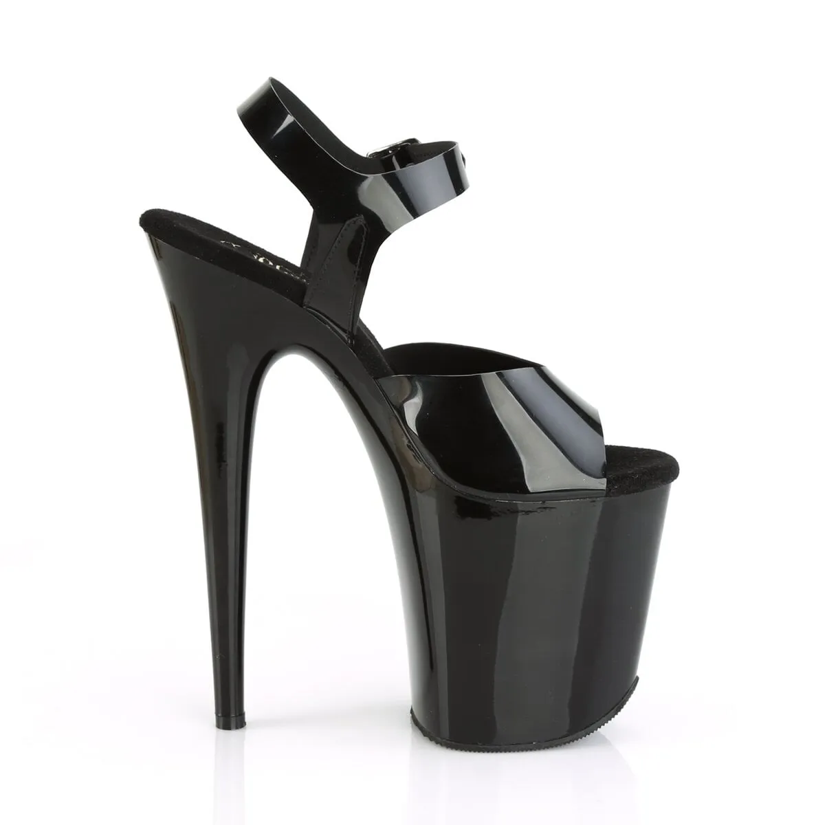 Pleaser Flamingo-808N-Black-Size 6-Clearance