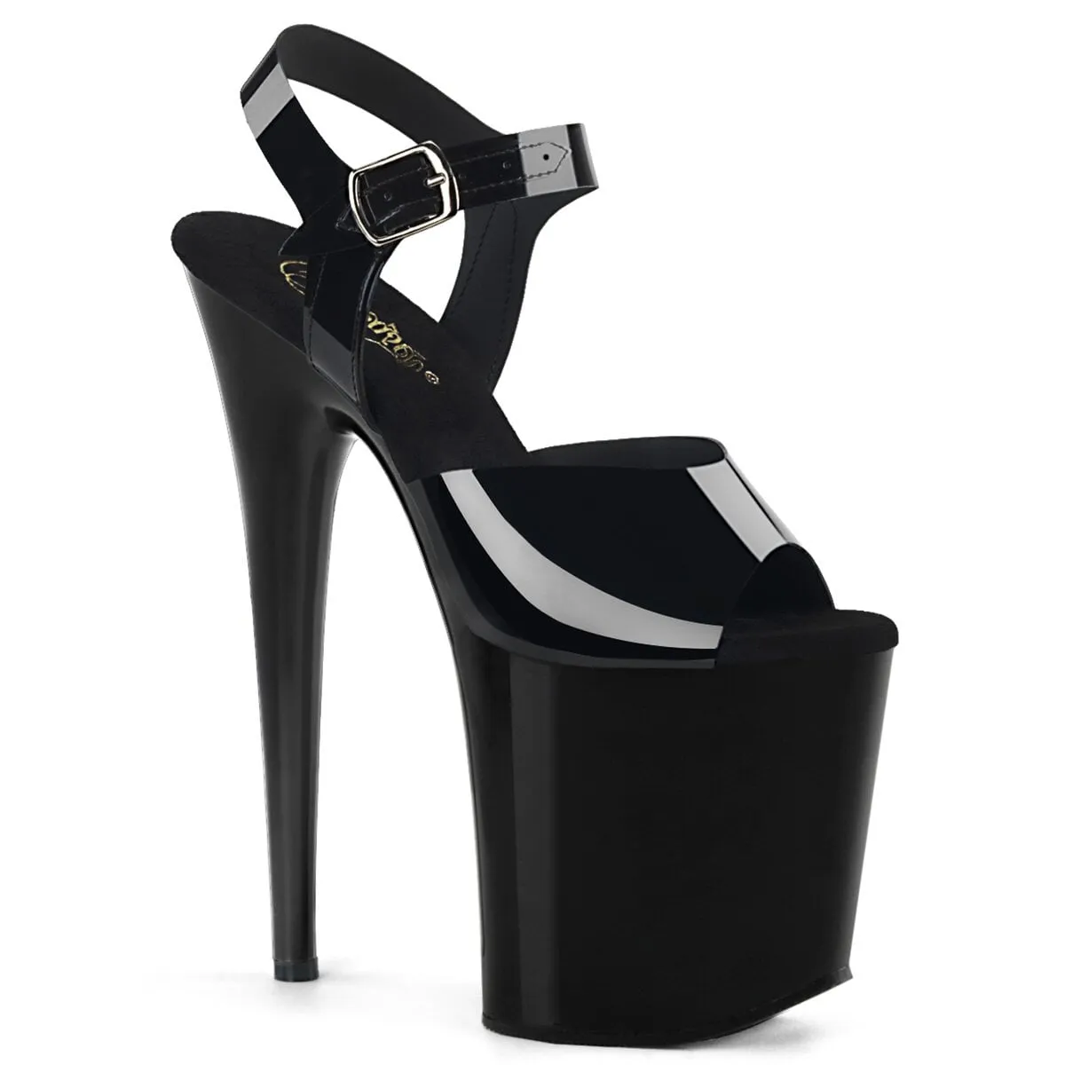 Pleaser Flamingo-808N-Black-Size 6-Clearance