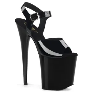Pleaser Flamingo-808N-Black-Size 6-Clearance