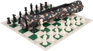 Quiver Chess Set Combination - Triple Weighted - by US Chess Federation (Desert Camo)