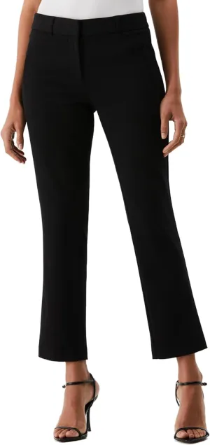 Rafaella Women's 28" Petite Stretch Ankle Pants with Slimming Waist Panel, Soft Gabardine Fabric, Straight Leg Classic Fit
