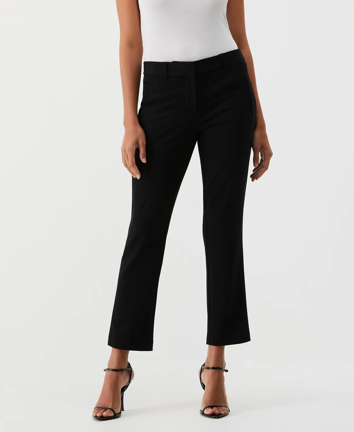 Rafaella Women's Petite Ankle Pants with Slimming Panel, Classic Fit, Gabardine Fabric
