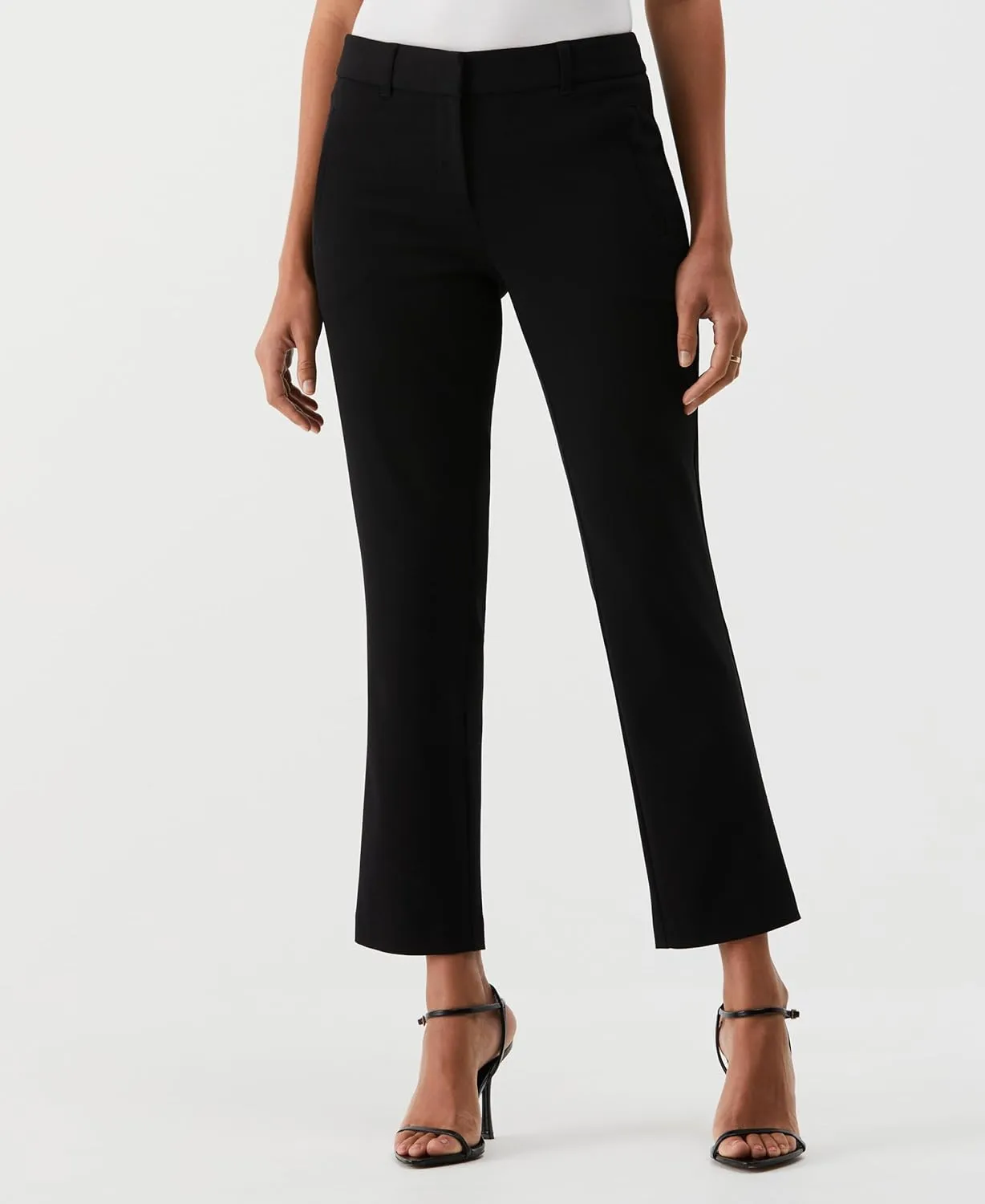 Rafaella Women's Petite Ankle Pants with Slimming Panel, Classic Fit, Gabardine Fabric