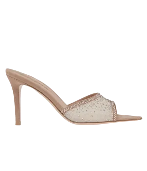 Rania 85 Mule in Sugar Nude
