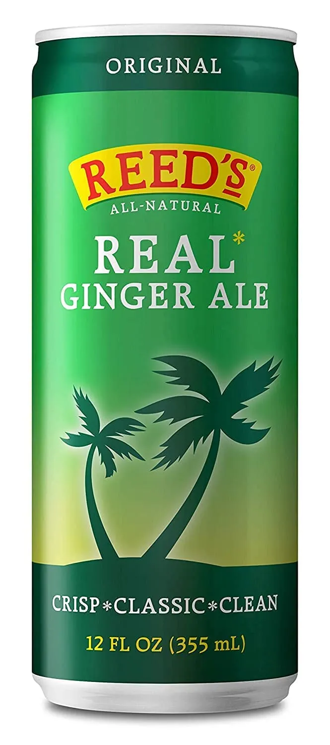 Reed's Real Ginger Ale - Made with Pressed Organic Ginger - Crisp, Classic Taste - 12oz Slim Cans, 24 Pack