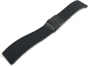 RHAIYAN 18mm 20mm 22mm 24mm Sport Silicone Watch Band Strap Men Women Universal Waterproof Rubber Watchband Wrist Bracelet Accessories Specific (Color : Black B, Size : 18mm)