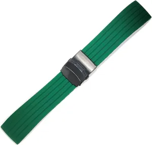 RHAIYAN 18mm 20mm 22mm 24mm Sport Silicone Watch Band Strap Men Women Universal Waterproof Rubber Watchband Wrist Bracelet Accessories Specific (Color : Green B, Size : 24mm)