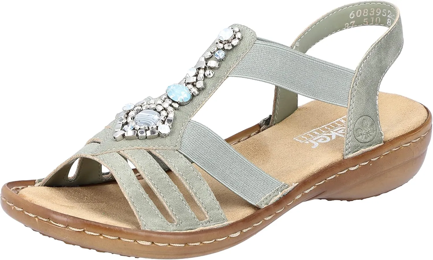 Rieker 60839 White, Green, 7 Women