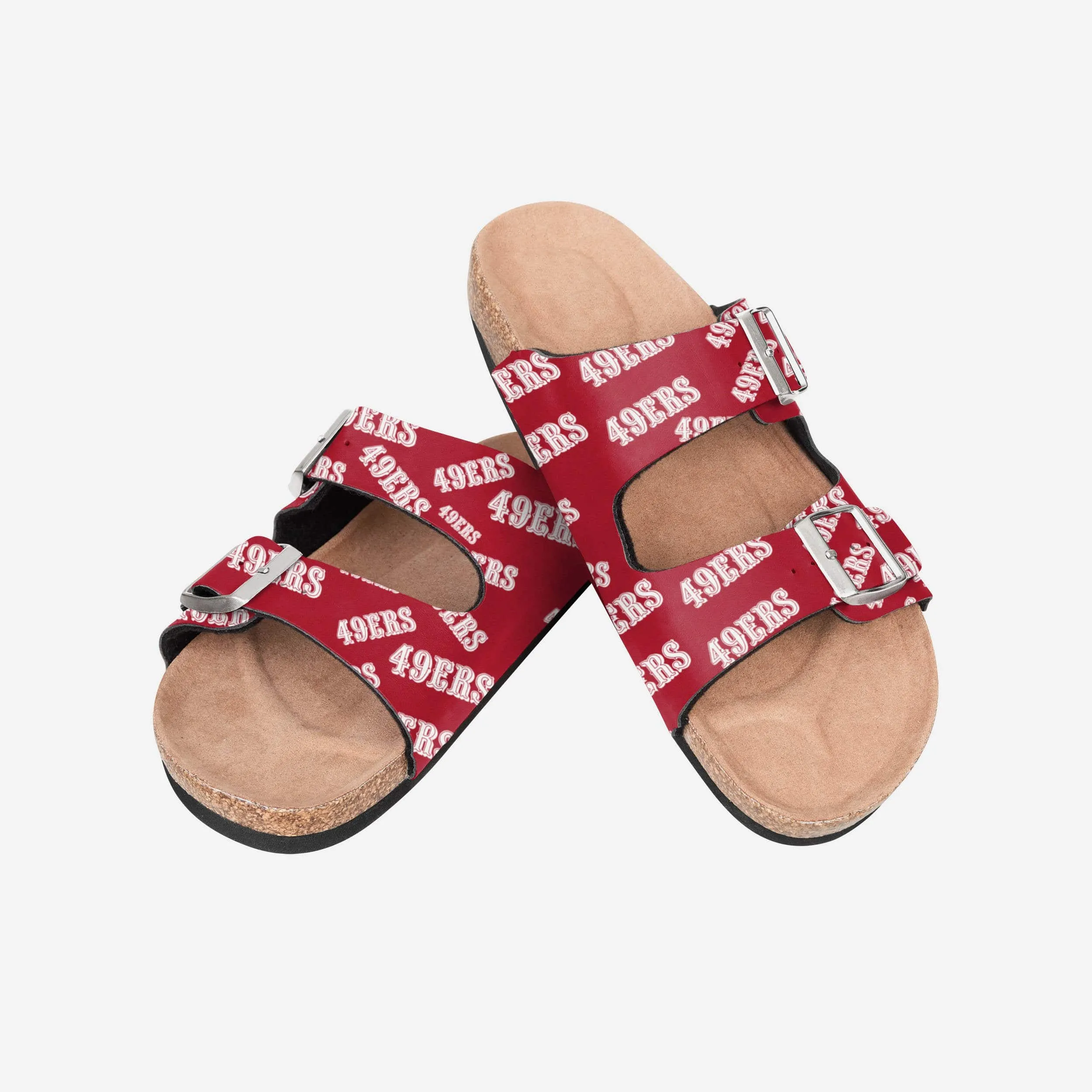 San Francisco 49ers Womens Mini Print Double Buckle Sandal