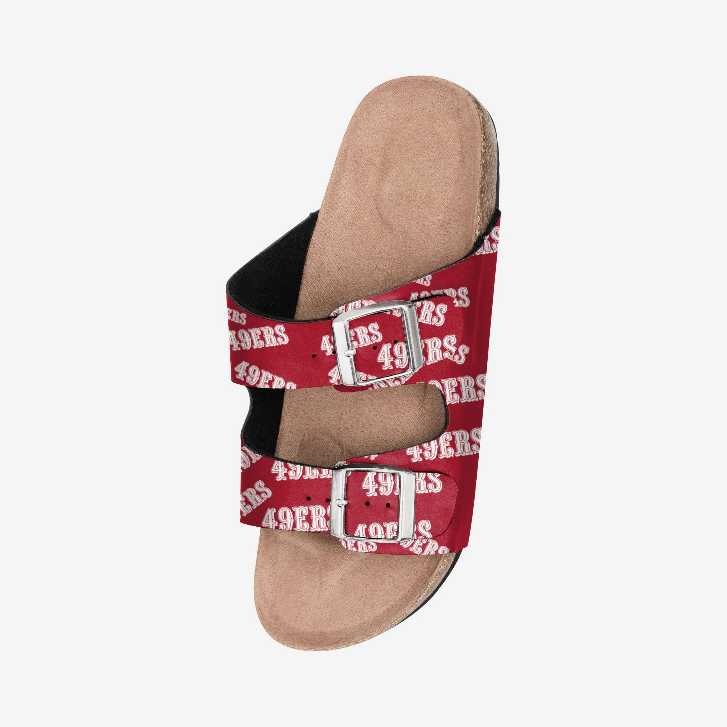 San Francisco 49ers Womens Mini Print Double Buckle Sandal