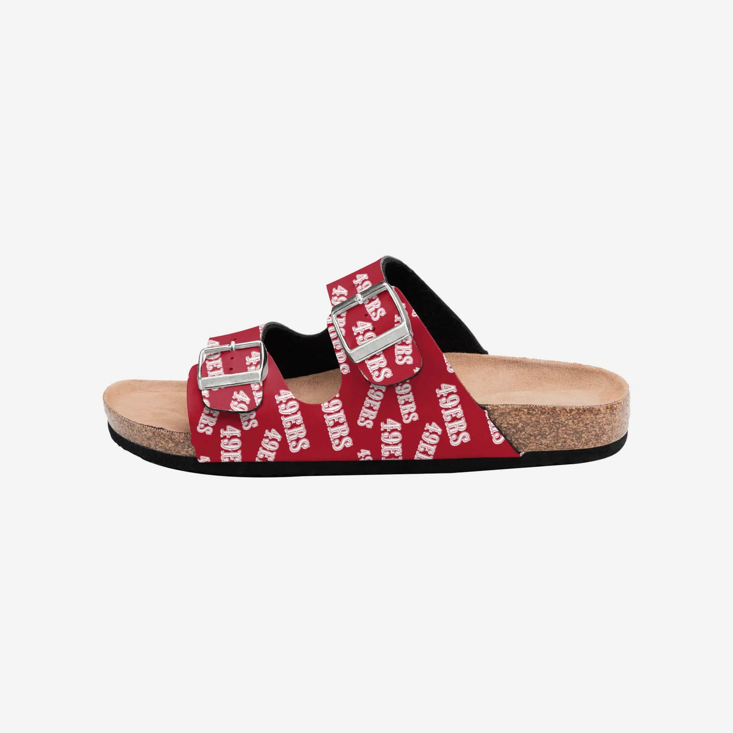 San Francisco 49ers Womens Mini Print Double Buckle Sandal