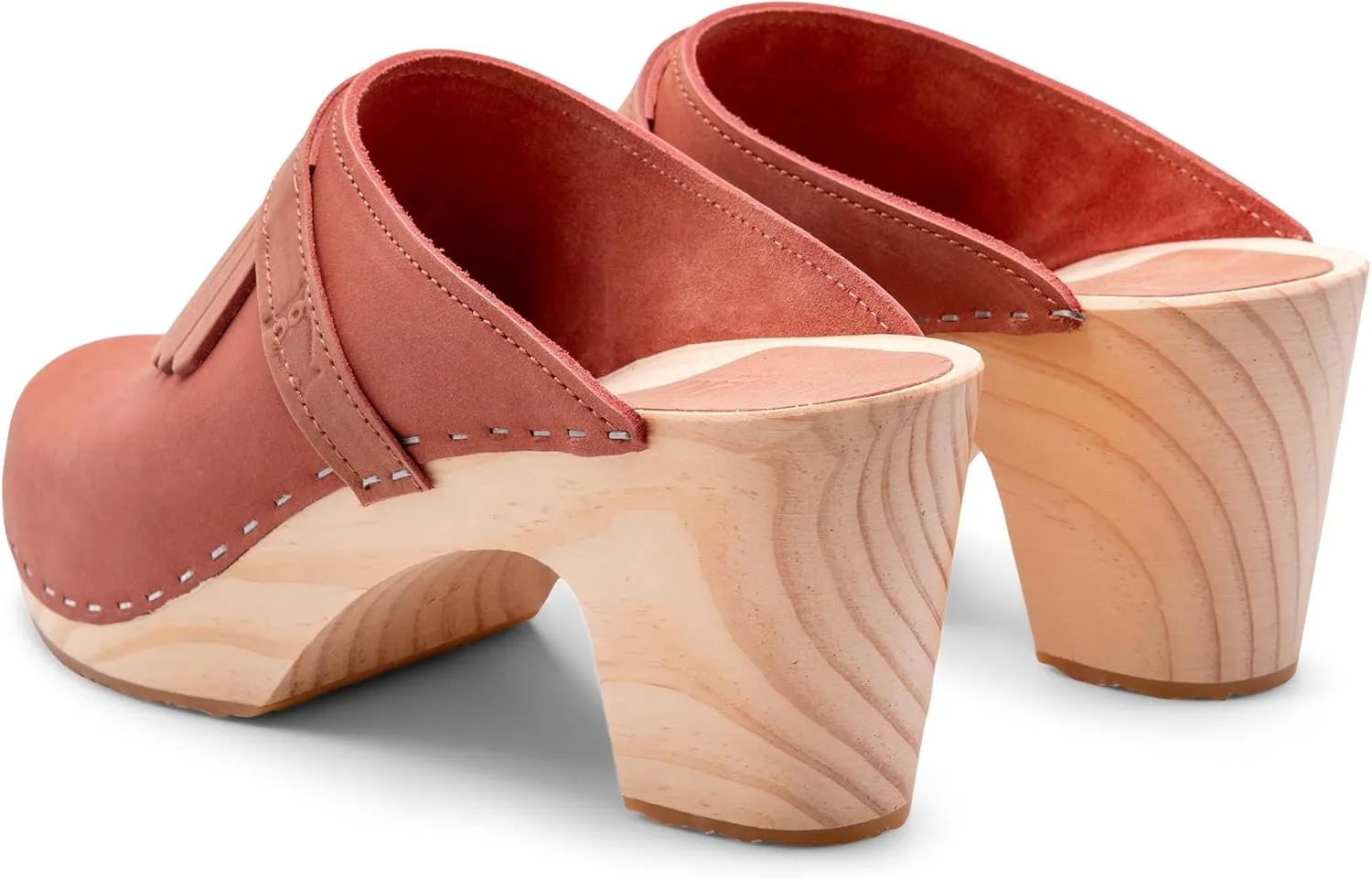 Sandgrens Handmade Swedish Wood Clogs for Women, High Rise Mule | Venice