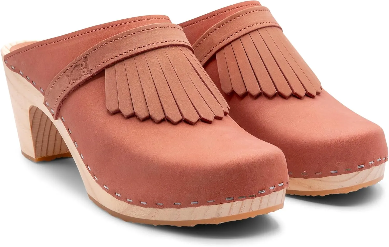 Sandgrens Handmade Swedish Wood Clogs for Women, High Rise Mule | Venice