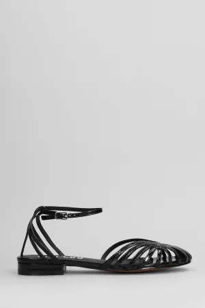 Serabi Flat Ballet flats in black patent leather