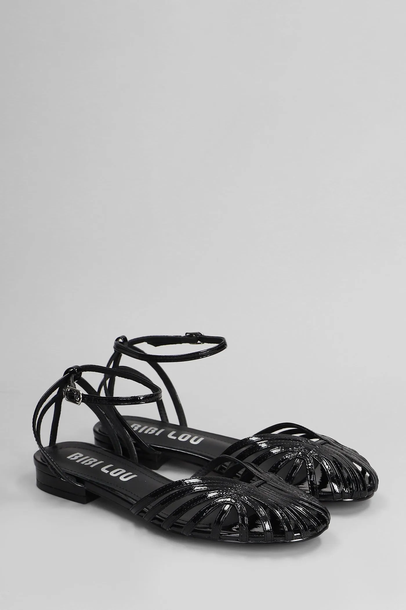 Serabi Flat Ballet flats in black patent leather