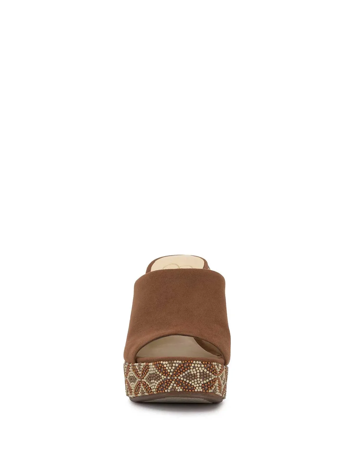 Shantell Platform Wedge Slide in Blue Print