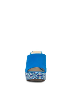 Shantell Platform Wedge Slide in Tobacco