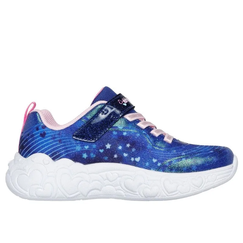 Skechers Girls Junior Navy Eternal Heart Lights Runner - 302696L