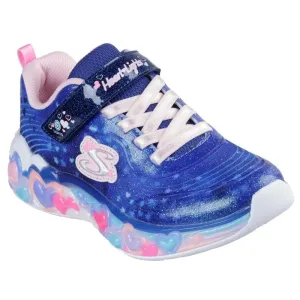 Skechers Girls Junior Navy Eternal Heart Lights Runner - 302696L