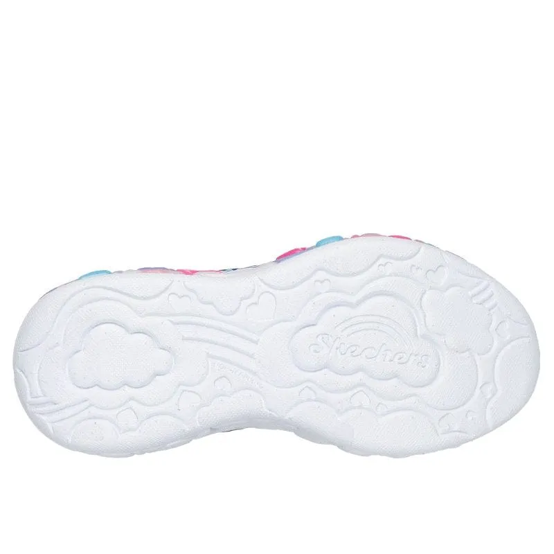 Skechers Girls Junior Navy Eternal Heart Lights Runner - 302696L