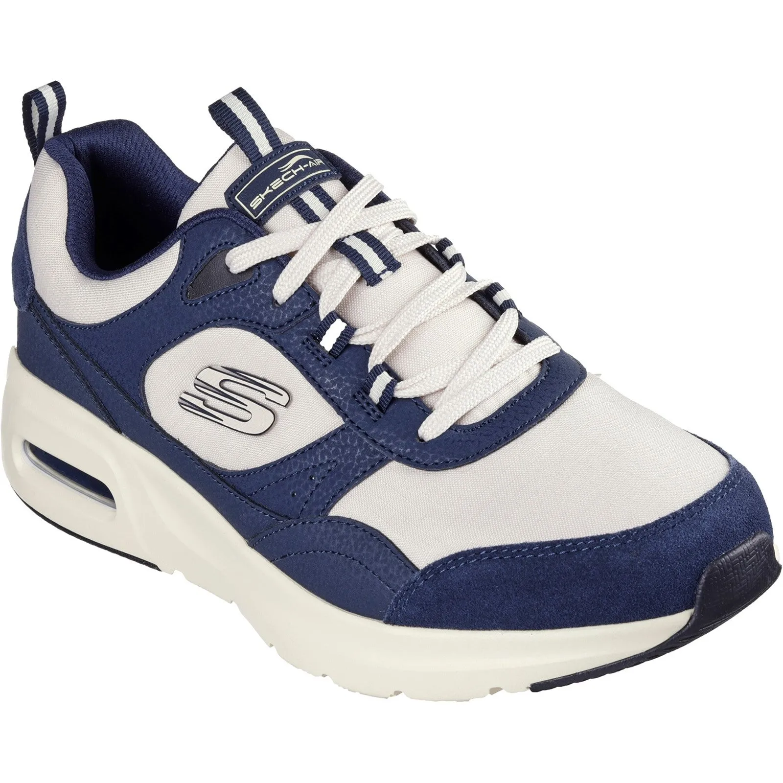 Skechers Mens Skech-Air Court - Yatton 232648-NVNT Navy/Natural Lace Up Shoe
