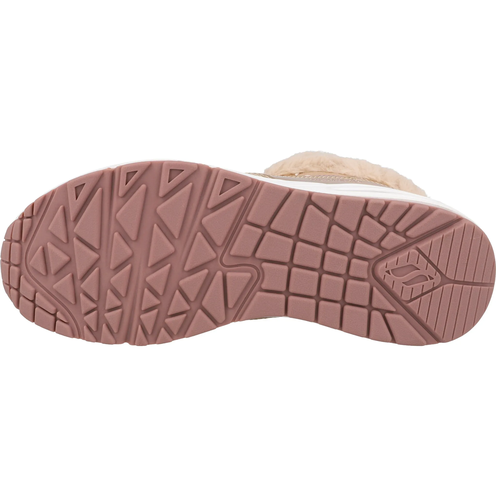 Skechers Uno Rose Gold High-Top Trainer Boots