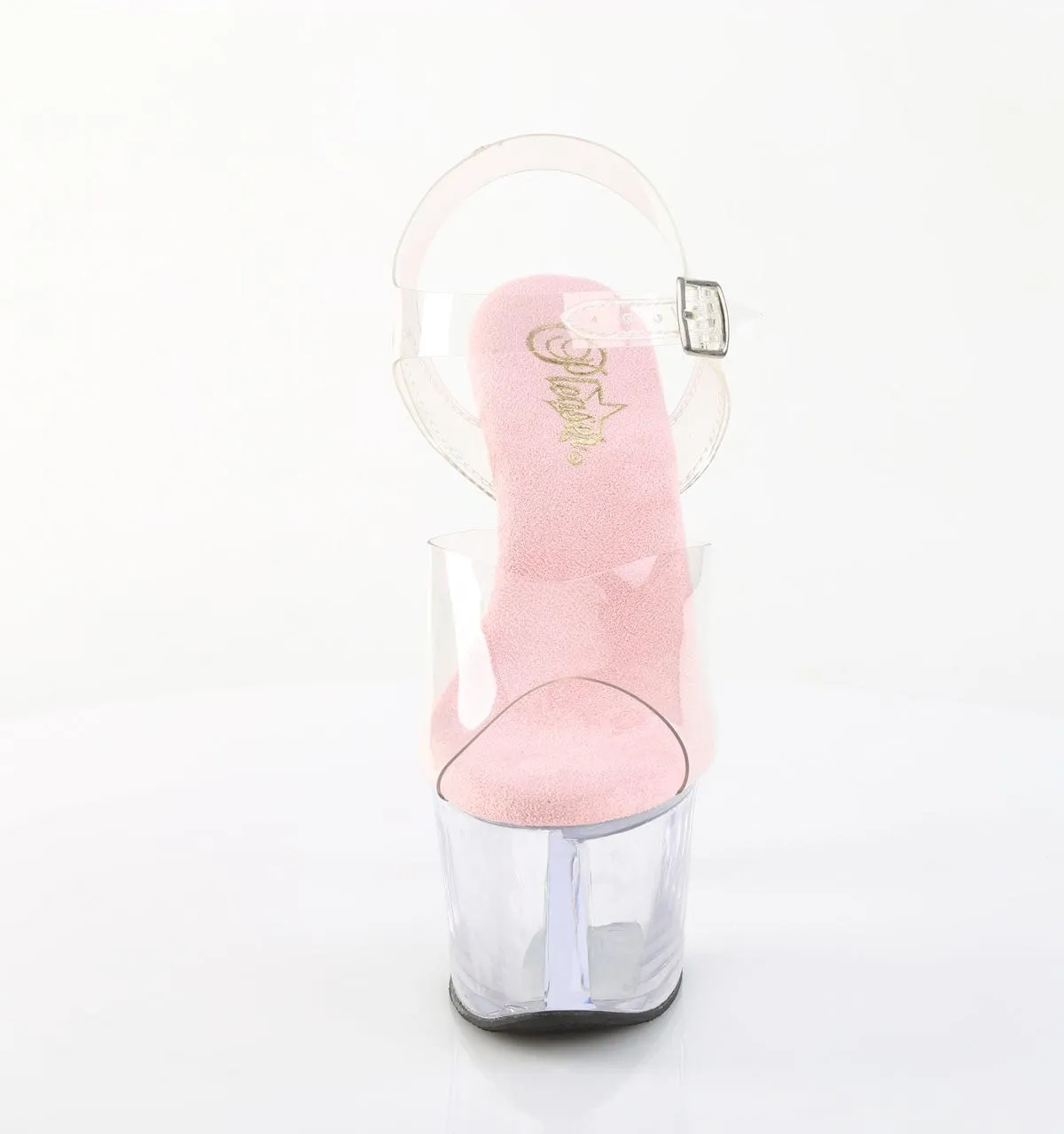 SKY-308 Platform Shoes Clear-Baby Pink/Clear