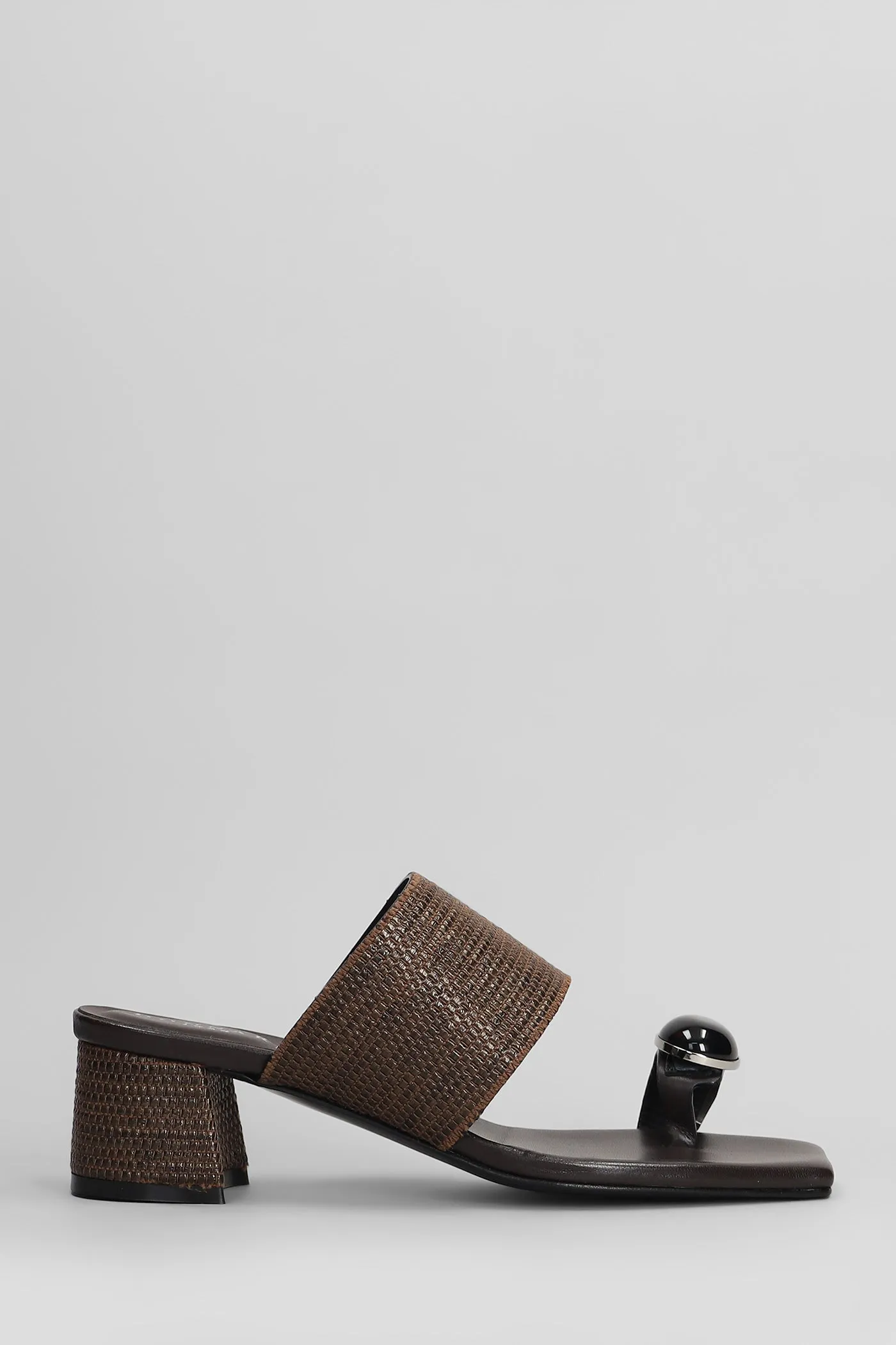 Slipper-Mule in dark brown leather