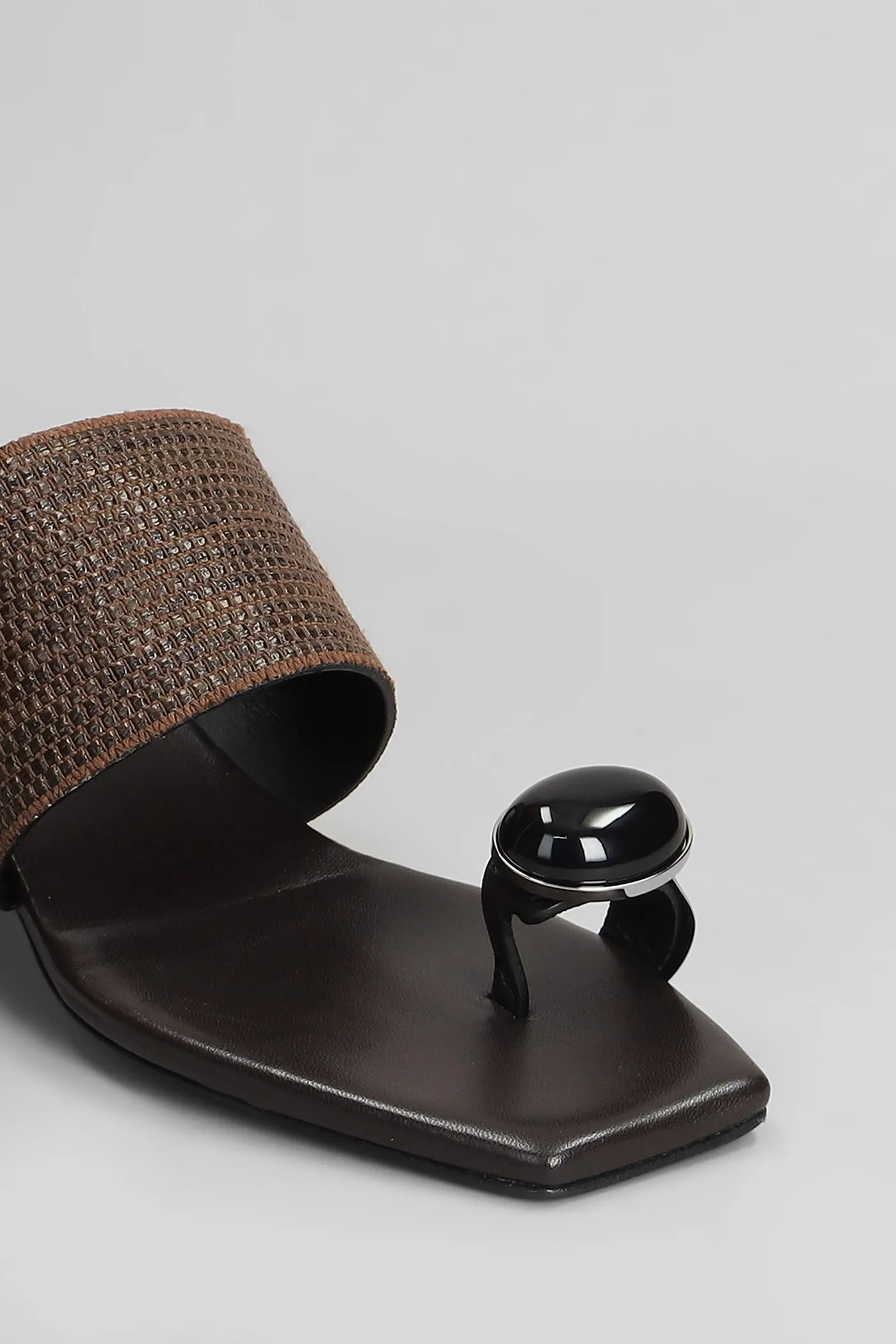 Slipper-Mule in dark brown leather