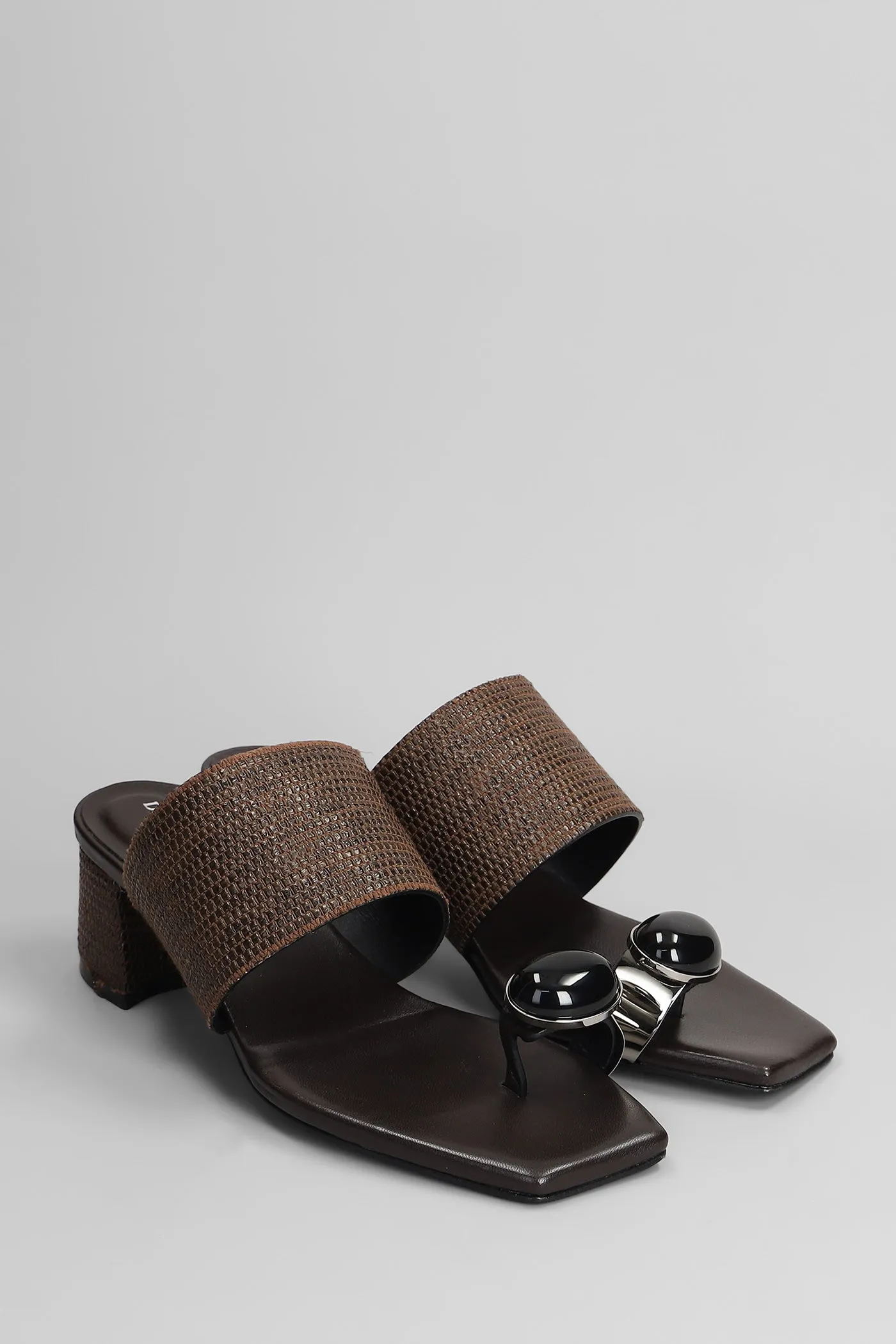 Slipper-Mule in dark brown leather