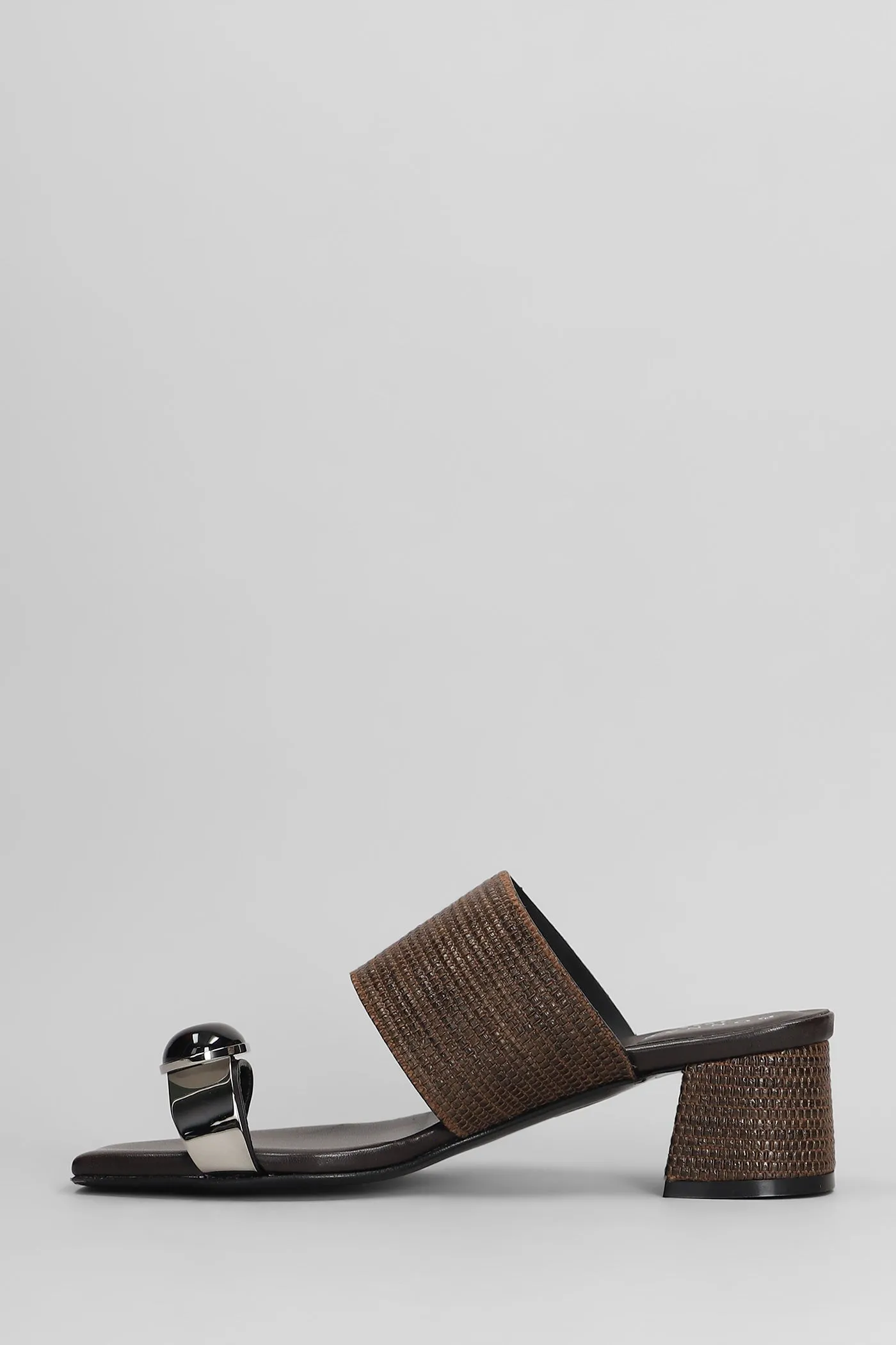 Slipper-Mule in dark brown leather