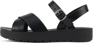 Soda CHESTER ~ Women Flat Sandals Flatform Ankle Buckle Criss Cross Band Straps Sandals Shoes