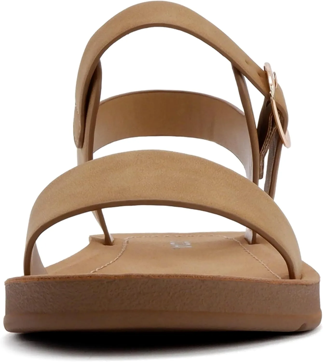 Soda PLENTY ~ Women's Strappy Ankle Wrap Buckle Fashion Flat Sandals