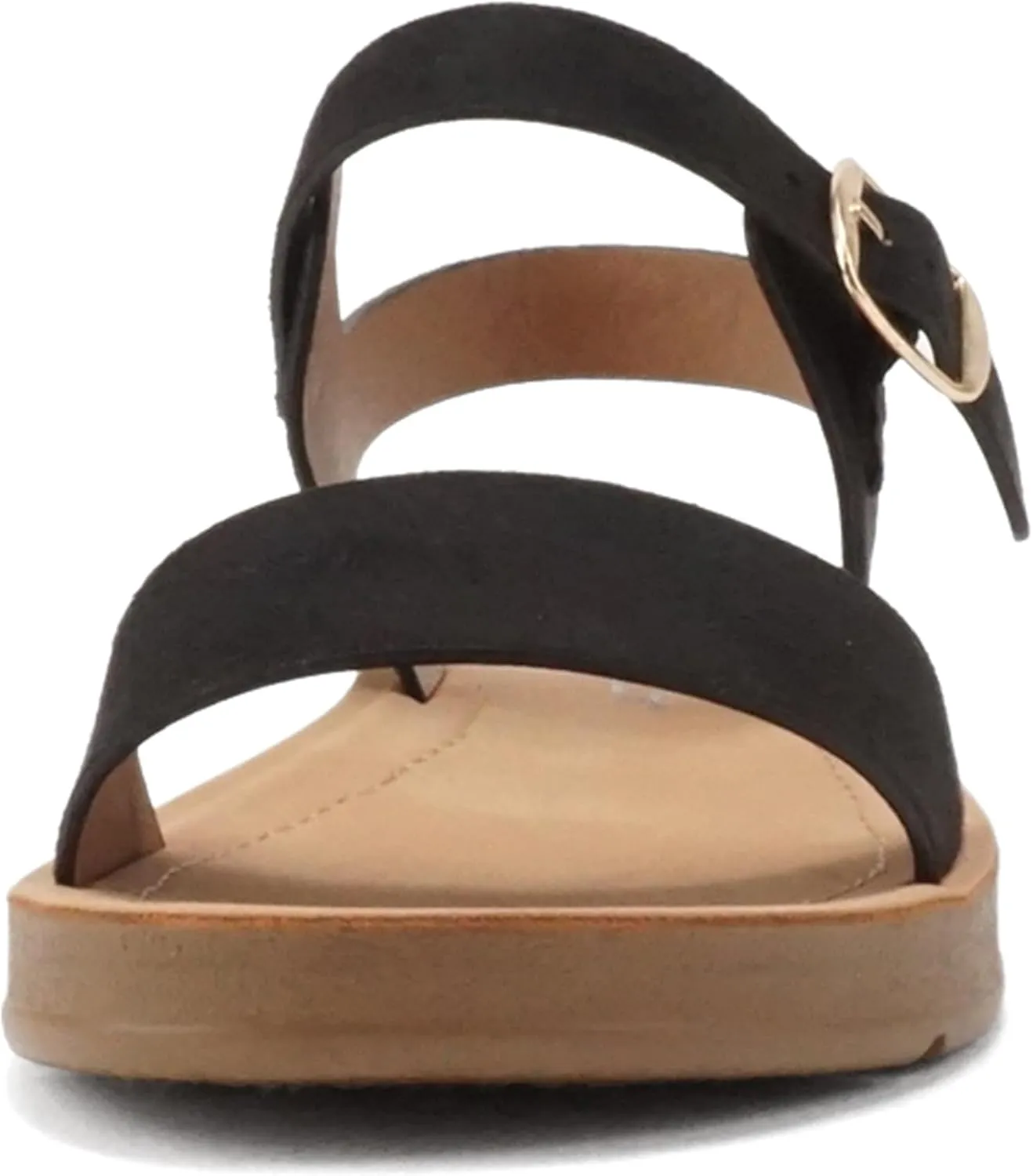 Soda PLENTY ~ Women's Strappy Ankle Wrap Buckle Fashion Flat Sandals