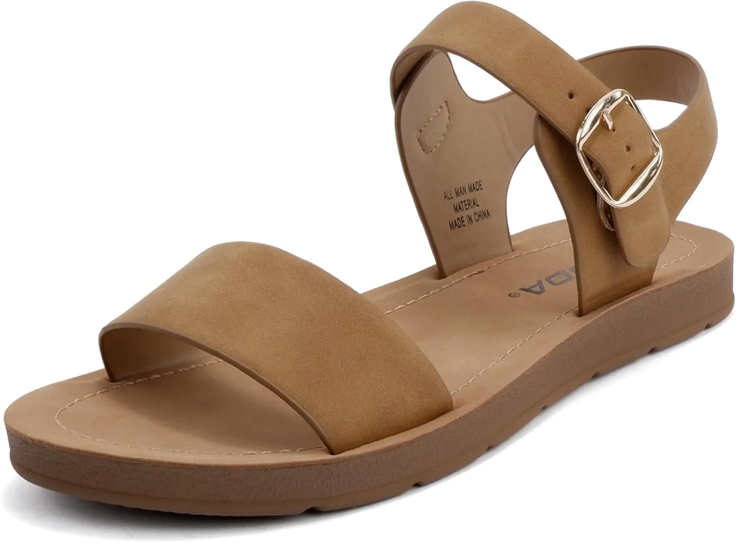 Soda PLENTY ~ Women's Strappy Ankle Wrap Buckle Fashion Flat Sandals