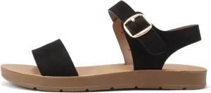 Soda PLENTY ~ Women's Strappy Ankle Wrap Buckle Fashion Flat Sandals