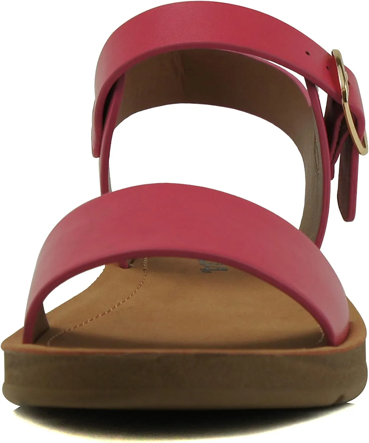 Soda PLENTY ~ Women's Strappy Ankle Wrap Buckle Fashion Flat Sandals