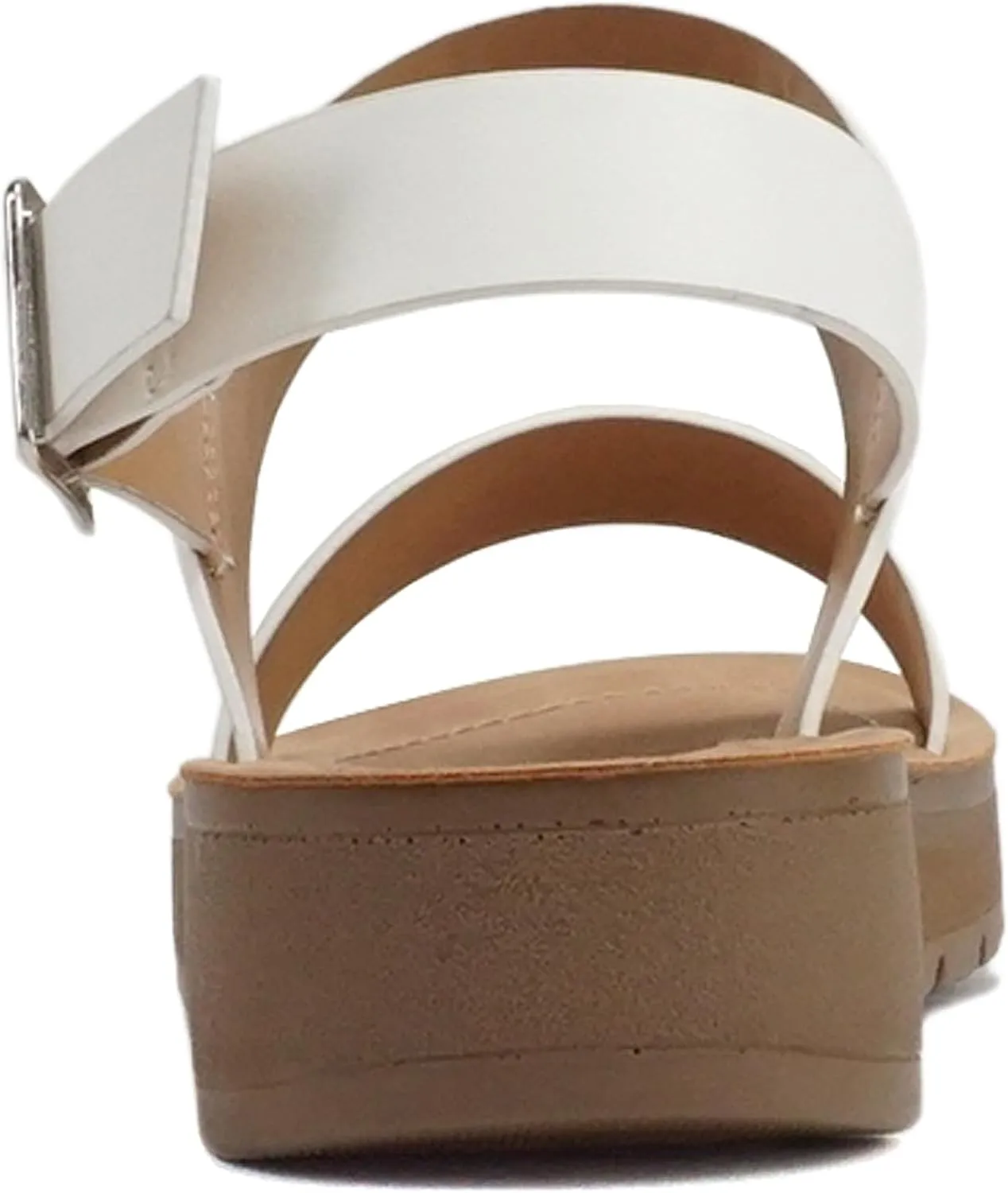 Soda REMUS-S Shoes Women Sandals Ankle Strap Buckled Flatform Wedge Flat Heel