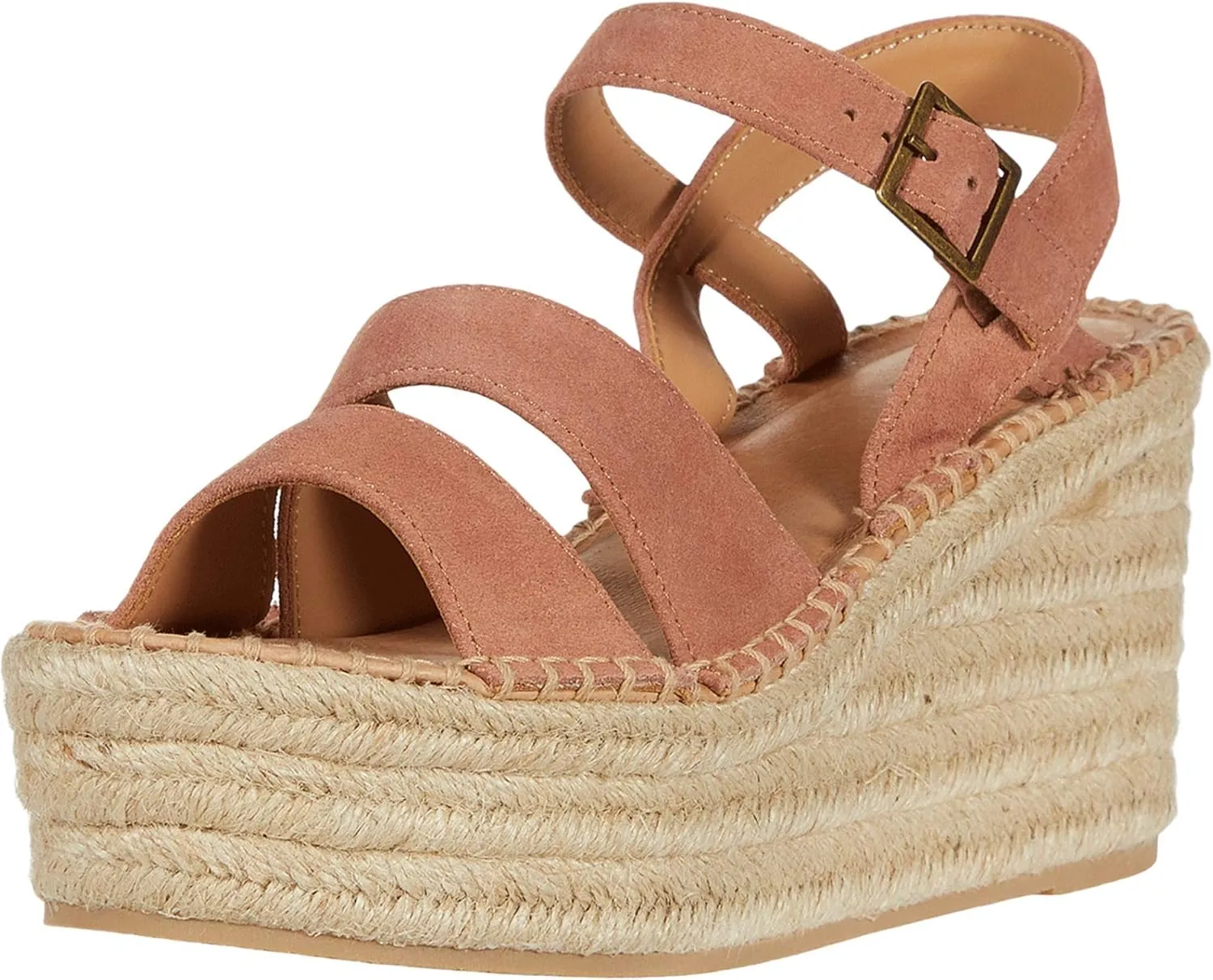 Soludos Como Platform Wedge Sahara Pink 9 B (M)