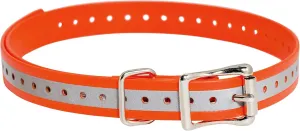 SportDOG Brand 3/4 Inch Collar Straps - Waterproof and Rustproof - Tighlty Spaced Holes for Proper Fit - Reflective Orange
