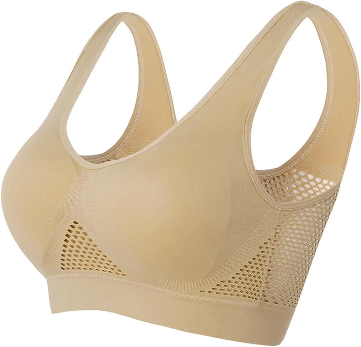 Sports Bras for Women 4 Pack Breathable Air Yoga Bras for Women Seamless Bra for Women Comfortable Gym Workout Bra