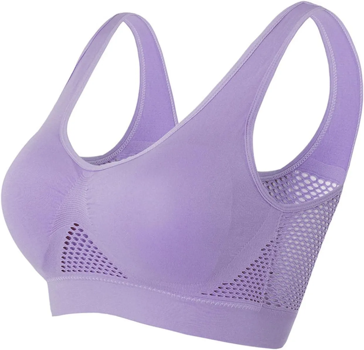 Sports Bras for Women 4 Pack Breathable Air Yoga Bras for Women Seamless Bra for Women Comfortable Gym Workout Bra