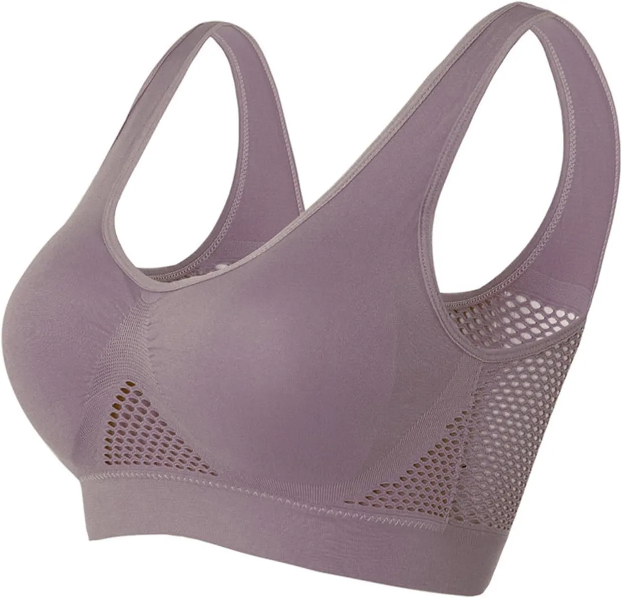 Sports Bras for Women 4 Pack Breathable Air Yoga Bras for Women Seamless Bra for Women Comfortable Gym Workout Bra