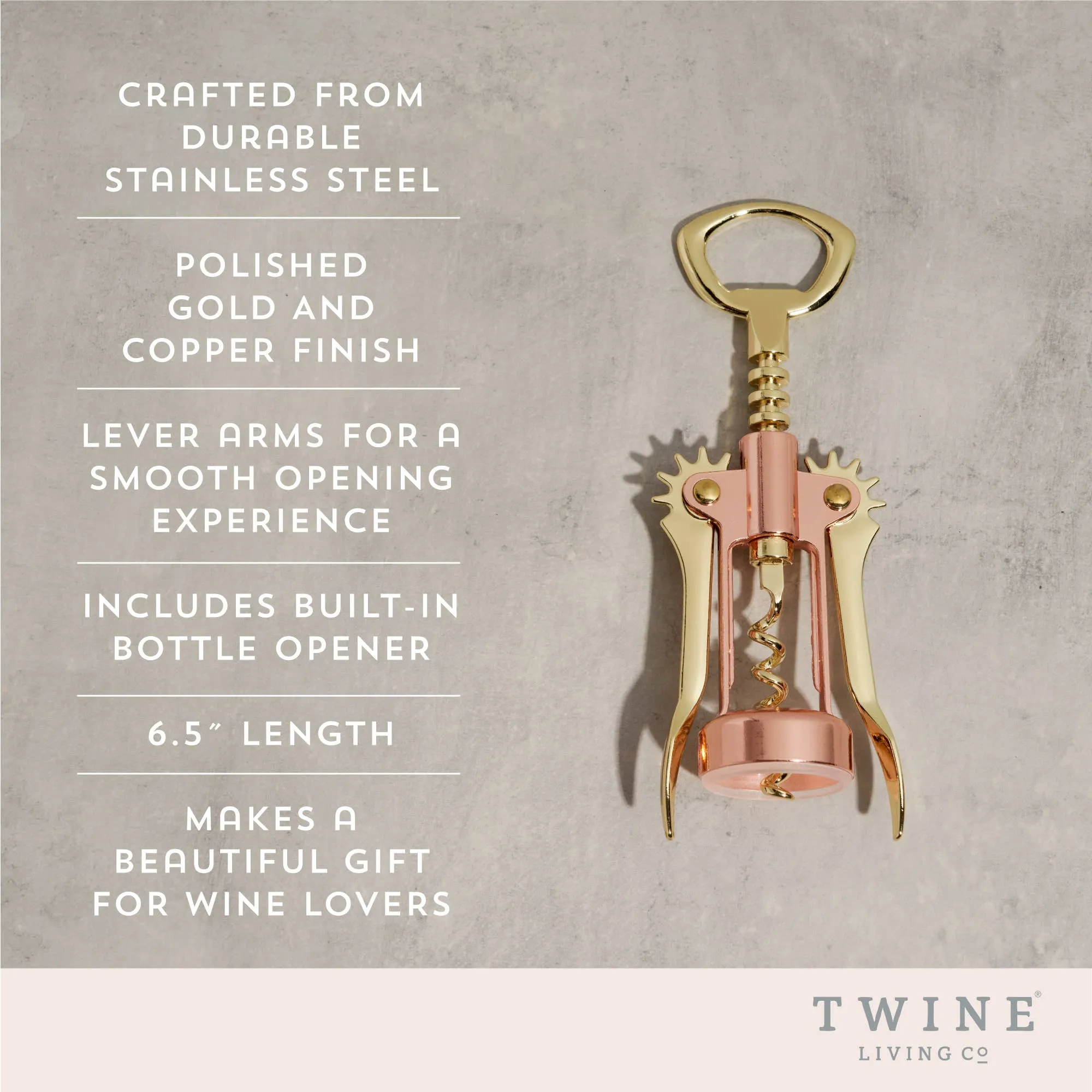 Stainless Steel Winged Corkscrew
