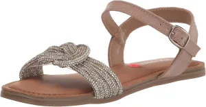 Steve Madden Girls Shoes Girls Adore Flat Sandal, Rhinestone, 3 Little Kid